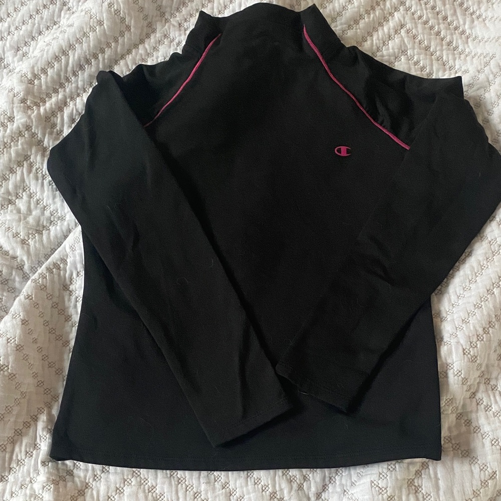 Girls Champion fleece lined mock turtleneck shirt